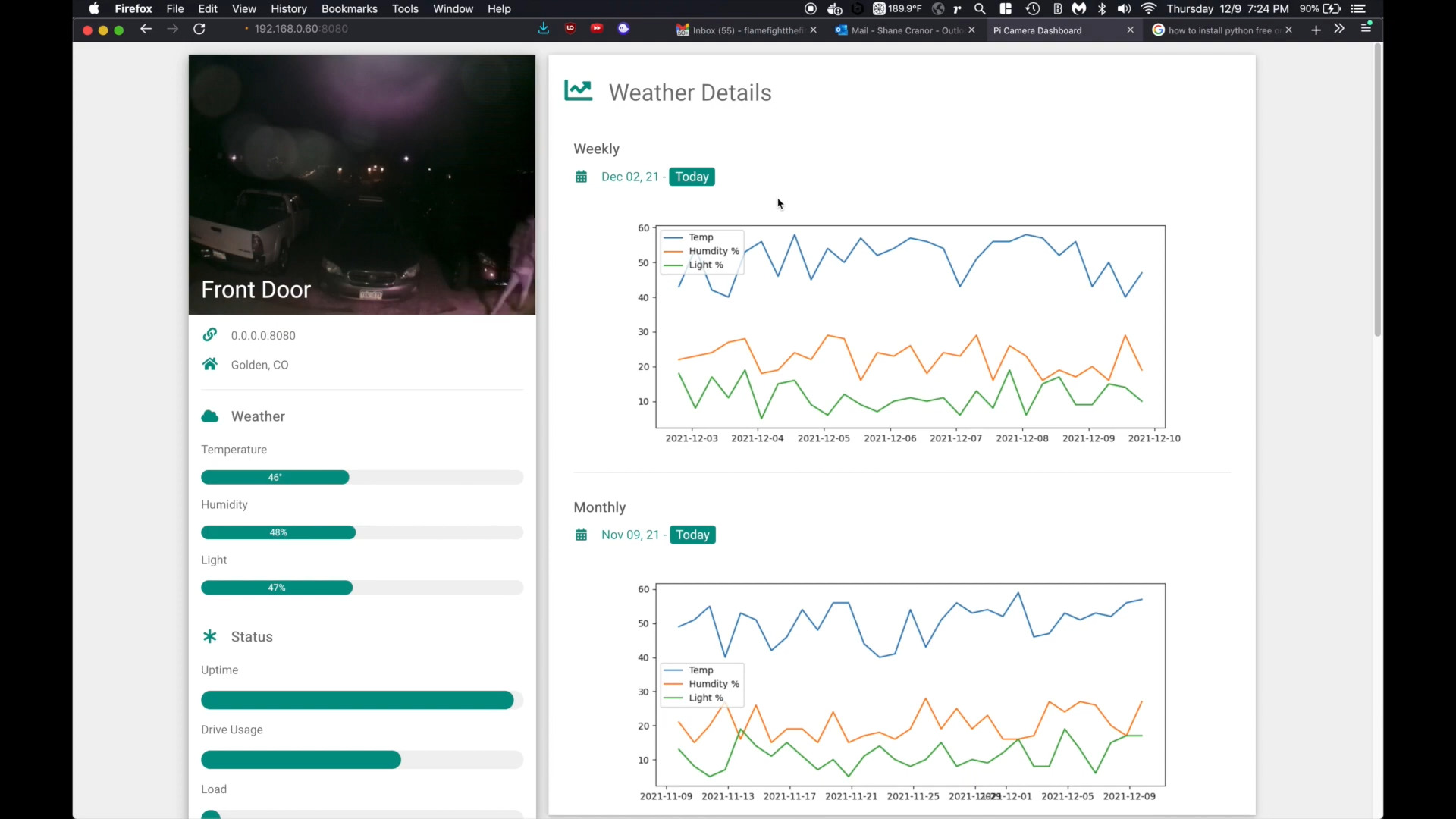 Raspberry Pi Door Camera project preview