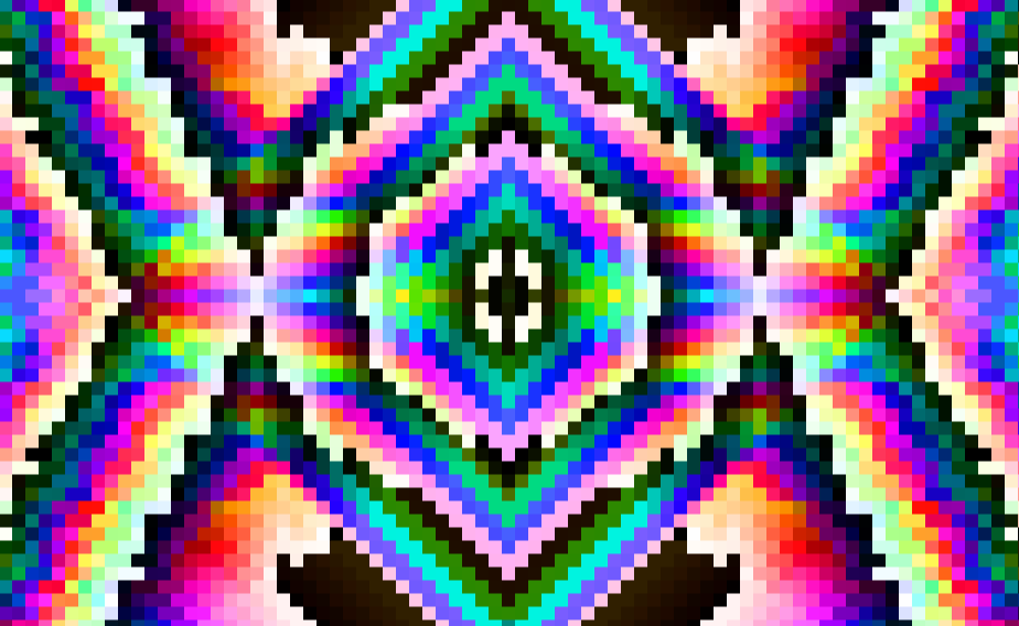 Procedural Interactive Pixel Art Kaleidoscope project preview